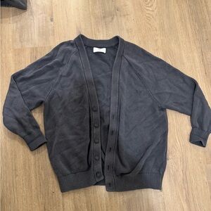 Women's Gray Cardigan Sweater